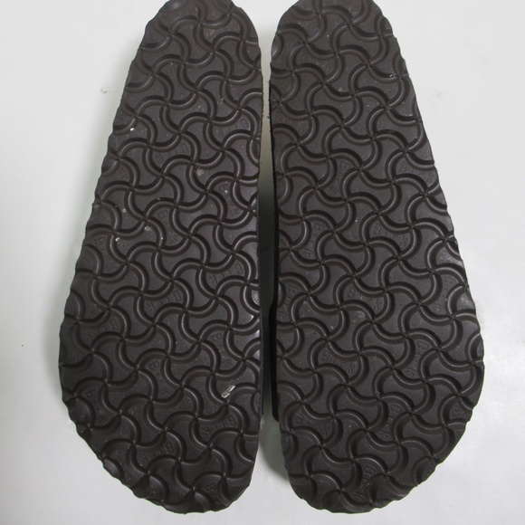 Birkenstock Men's Arizona Shearling Suede Leather Sandals Mountain View Green 10 - Picture 7 of 12